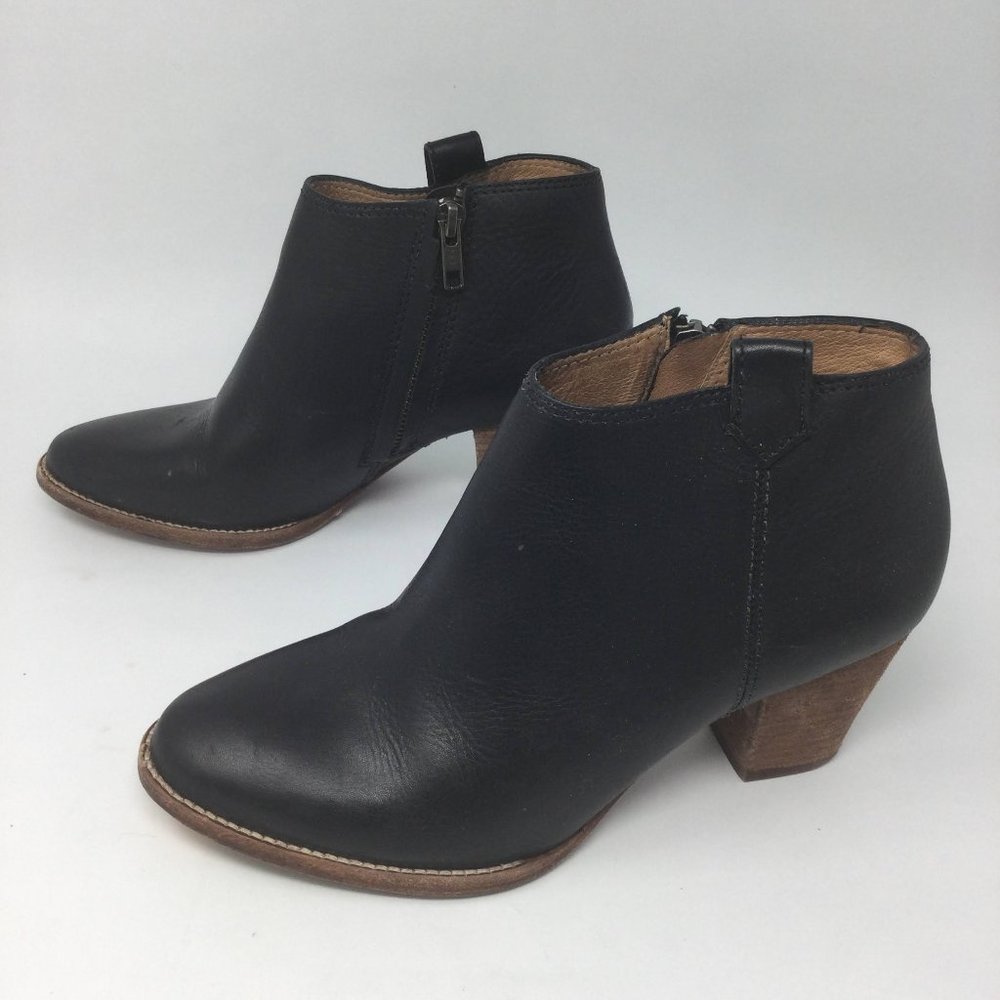 Madewell Billie Black Leather Ankle Boots 7.5 - Picture 3 of 7